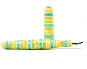 Caribbean Island Canterbury Loft Bespoke Fountain Pen - Bock or JoWo #6 Nib, Gift Box