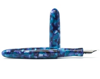 Conway Stewart Azure Canterbury Loft Bespoke Fountain Pen - Bock or JoWo #6 Nib, Gift Box