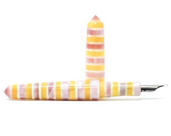 Yellow Ribbons Spreadbury Loft Bespoke Fountain Pen - Bock or JoWo #6 Nib, Gift Box