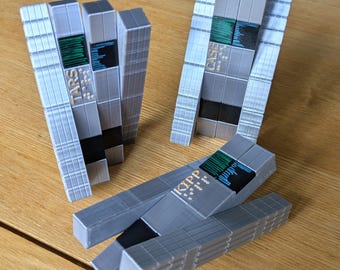 Interstellar Movie - TARS, CASE, & KIPP Robot Custom Model Figure 3D Printed Adjustable Collectable