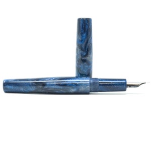 Pluma estilográfica Stormy Night Sky XL Langley Loft a medida - Punta Bock o JoWo #6, caja de regalo