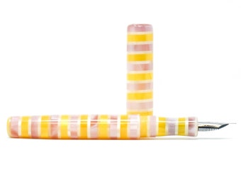 Yellow Ribbons Highworth Loft Bespoke Fountain Pen - Bock or JoWo #6 Nib, Gift Box