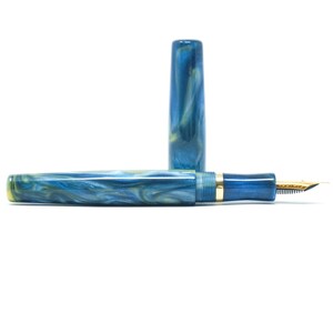 Pluma estilográfica a medida Starry Night 2 Wiltshire Loft - Bock o JoWo #6 Nib, caja de regalo