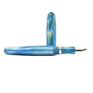 Pluma estilográfica a medida Starry Night 3 Canterbury Loft - Bock o JoWo #6 Nib, caja de regalo