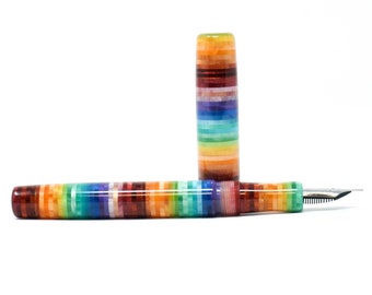Jelly Bean 3 Highworth Rainbow Loft Bespoke Fountain Pen JoWo/Bock #6