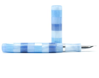 Atmosphere Highworth Loft Bespoke Striped Fountain Pen - Bock or JoWo #6 Nib, Gift Box