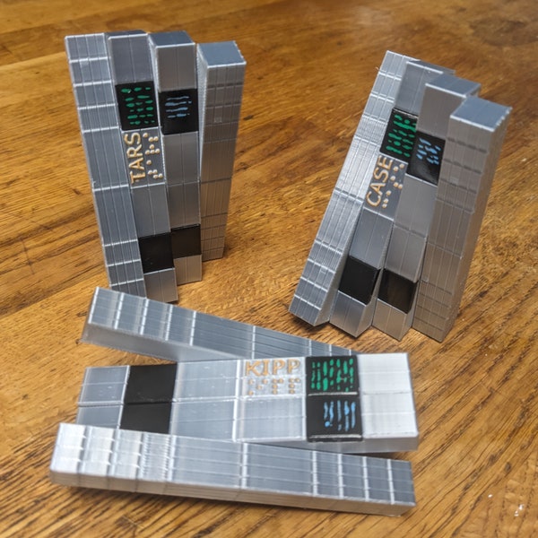 Interstellar Movie - TARS. CASE. & KIPP Robot Custom Model Figure 3D Printed Adjustable Collectable