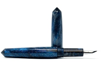 Stormy Night Sky Spreadbury Loft Bespoke Fountain Pen - Bock or JoWo #6 Nib, Gift Box