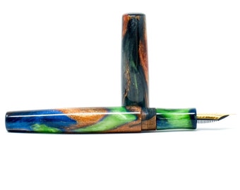 Forest Wiltshire Loft Bespoke Fountain Pen - Bock or JoWo #6 Nib, Gift Box