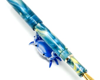 Starry Night Kingsbury Loft Bespoke Fountain Pen - Bock or JoWo #6 Nib, Gift Box