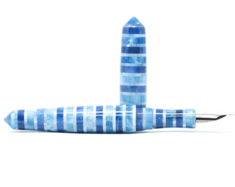 Summer Skies Spreadbury Loft Bespoke Fountain Pen - Bock or JoWo #6 Nib, Gift Box