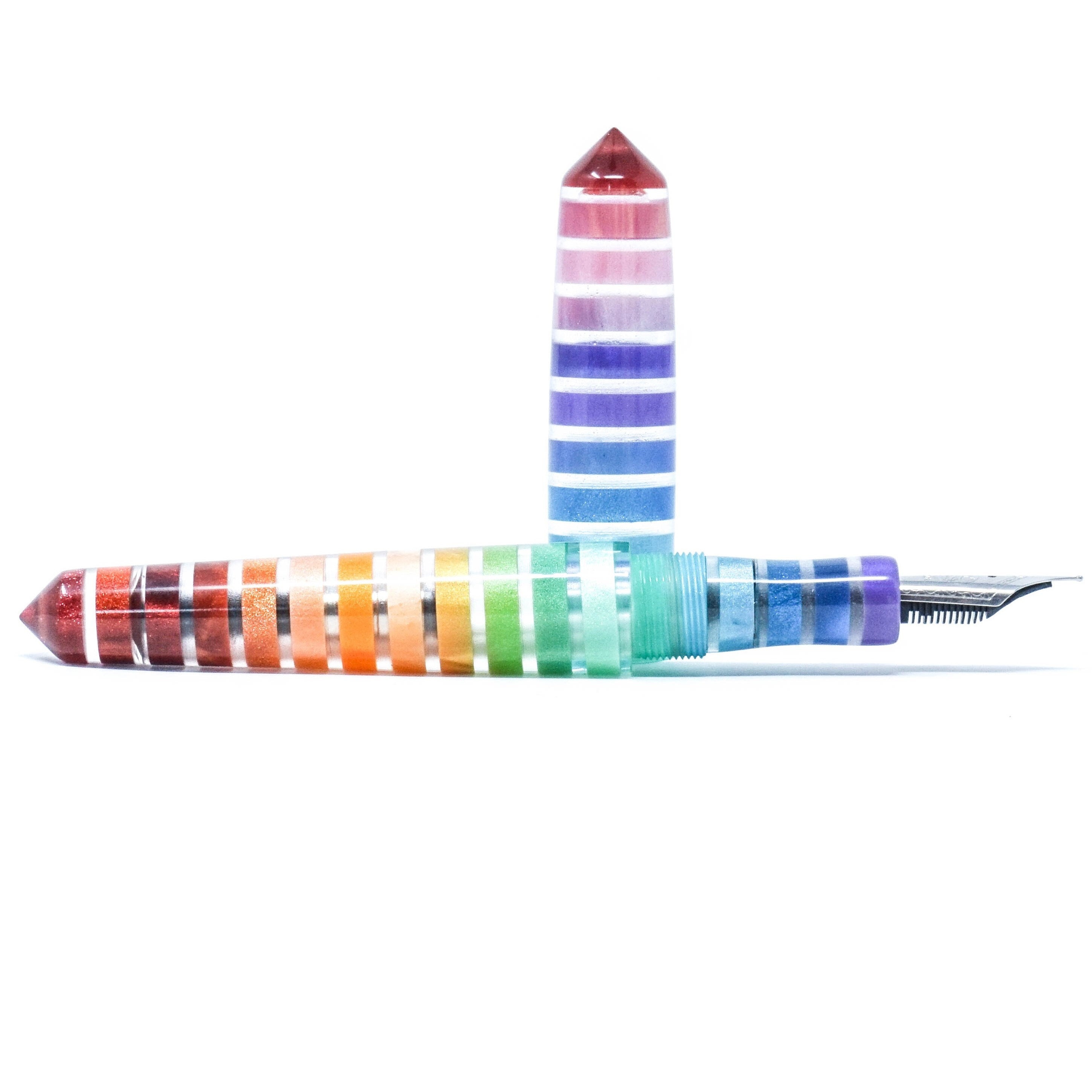 Buy Jewel Tone Clear Rainbow Spreadbury Loft Bespoke Fountain Pen