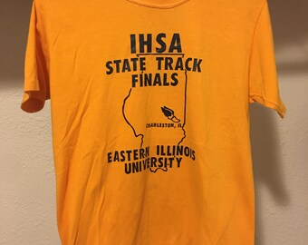 80s IHSA Wrestling Finals Class AA 1983 Marc Illinois High School t-shirt Small
