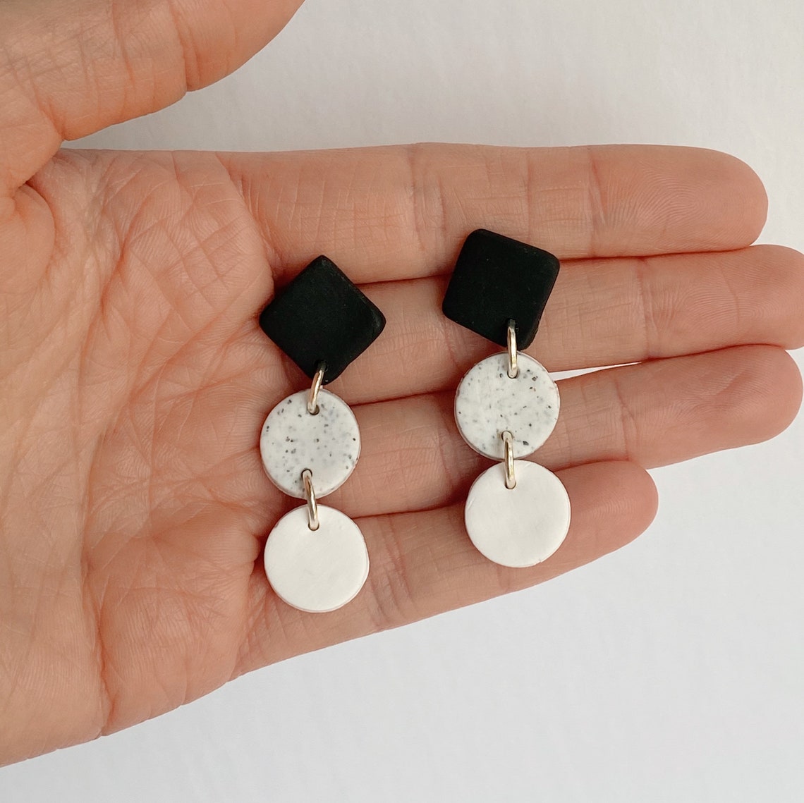 Handmade clay earrings Etsy