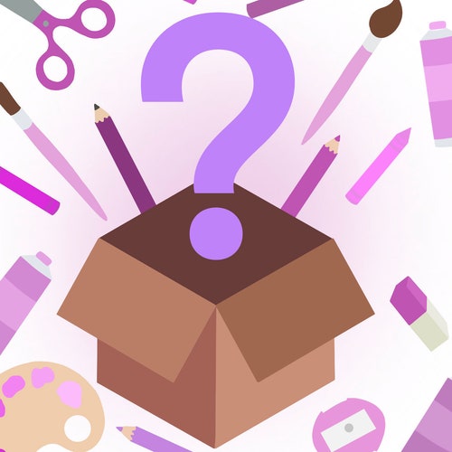 Art Supplies Mystery Box Watercolours Gouache Markers Ink Etsy