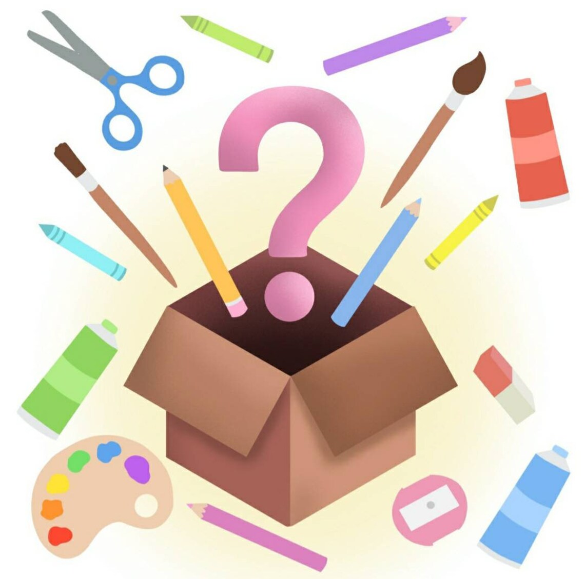Art Supplies Mystery Box Watercolours Gouache Markers Ink Etsy