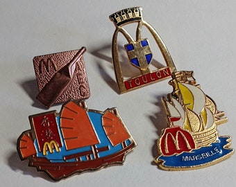 McDonald's pin. McDonald's pins, brooches. france lapel pin. mcdonald pin