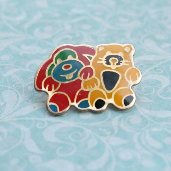 Broche de revers  - Pin's oursons • couple d'oursons en resine