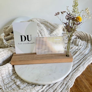 Bilderleiste Eiche Holz Flowergram Fotohalter Kartenhalter Geschenk Handmade Scandi