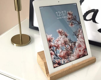 IPad Halter Eiche Eichenholz Ständer Büro Büroaccessoires Bürozubehör Tablethalter