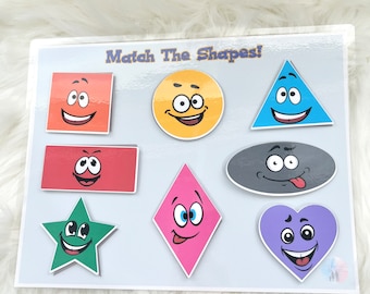 Shape Matching Activity - Preschool shapes - Shapes printables - Shape Matching - Shape Activities - Preschool Activities -Toddler printable