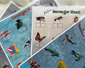 Scavenger Hunt - Treasure Hunt - Scavenger Hunt game - Nature Scavenger Hunt for Kids - Treasure Hunt Outdoor  - Printable Scavenger Hunt
