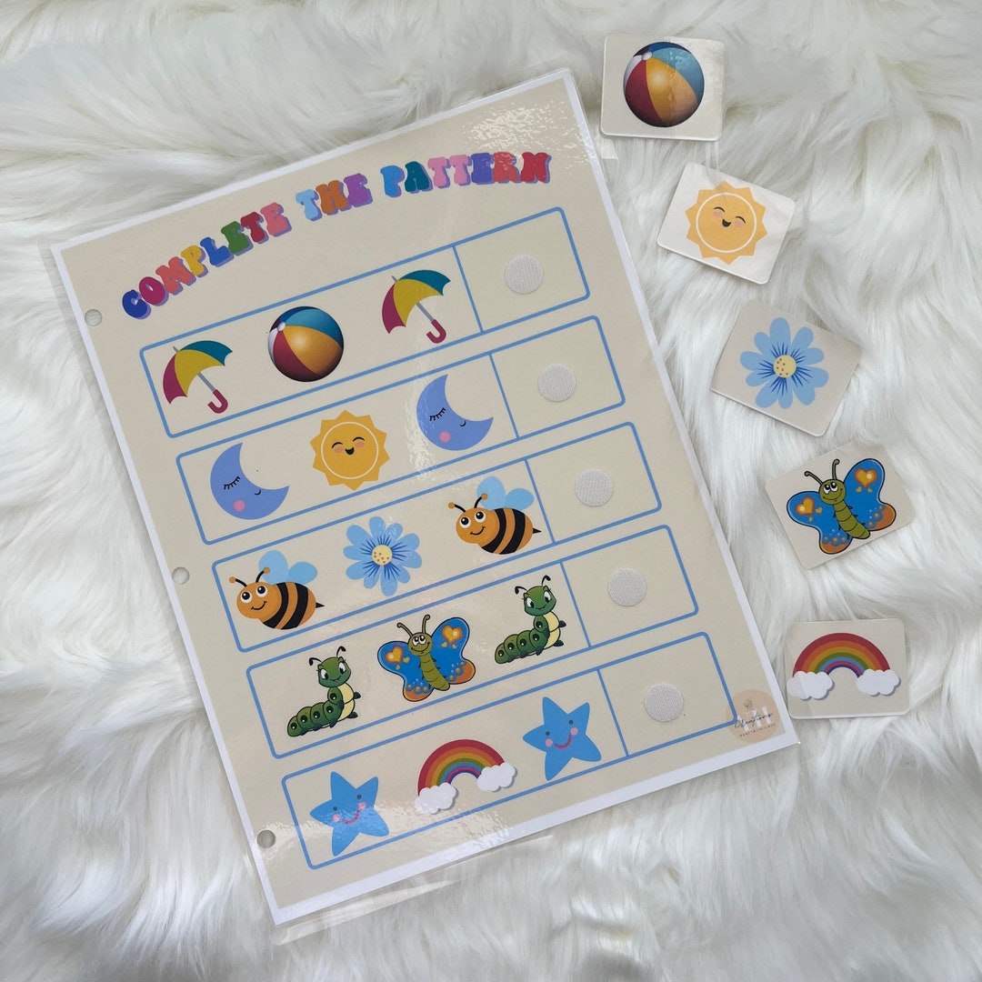 Pattern Activity Cover Preschool Pattern, Learning Pattern, Learning Binder Page, Learning ...