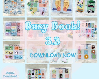 Busy book - Toddler Busy Book - Busy Book Printable - Preschool Busy Book - Preschool Learning - Busy Binder - Quite Book -Busy Book Toddler