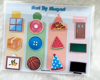 Sort By Shape - Shapes Matching Game - Shapes Matching Printable - Shapes Pictures Sorting Activity Printable - Shapes Matching Activity