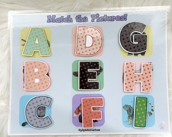 Alphabet lernen - Alphabet Aktivität für Kindergartenkind und Vorschulkind - Alphabet Aktivität - Beginning Sounds Aktivität - Tieralphabet