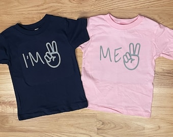 More Colors Available 2nd Birthday Shirt Set Twin Boys Second Birthday Twin Shirts Birthday Shirt 2 Two Year Old Birthday Twin Outfits