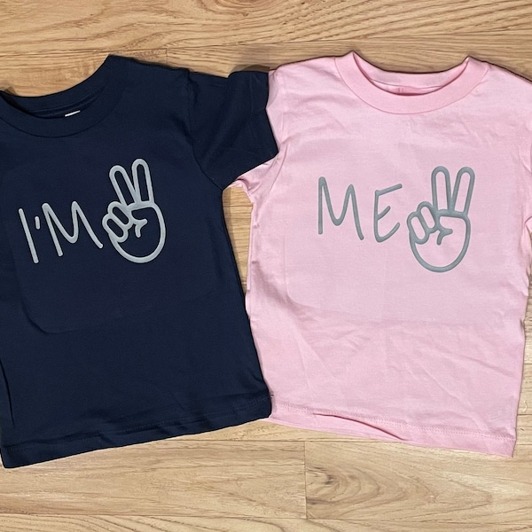 2nd Birthday Shirts | Twins Birthday Shirts | Second Birthday | Birthday Clothing | 2nd Birthday Outfit | I'm 2 | I AM TWO! | 2 years old|