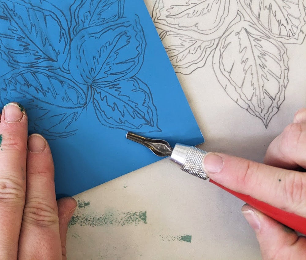 Botanical Linocut Printing Kit Etsy UK