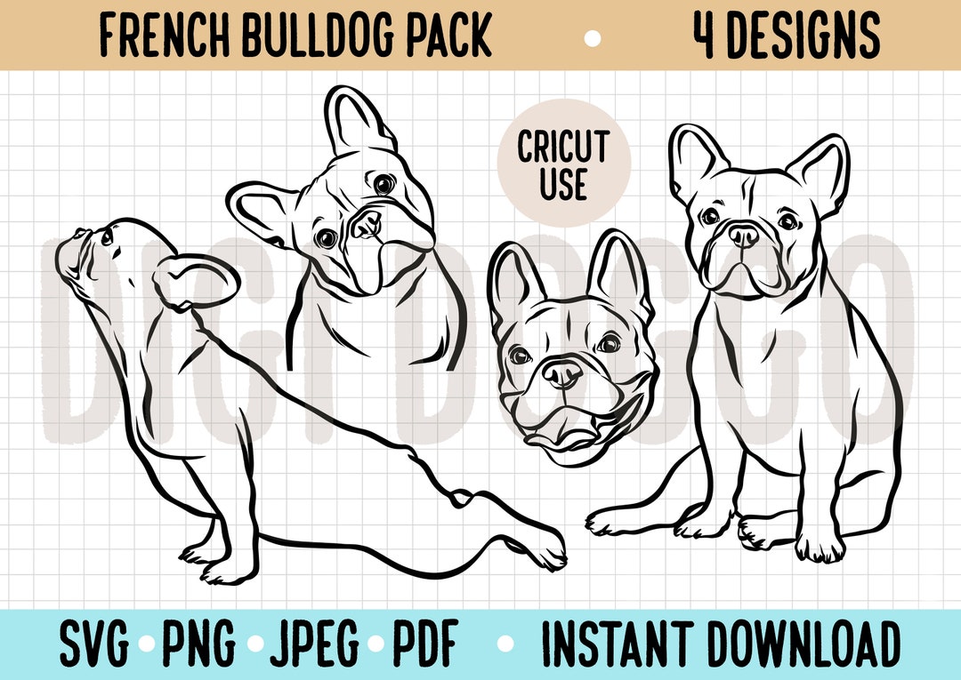 frenchbulldogぺージ FRENCH BULLDOG SVG, French Bulldog Clipart, French Bulldog