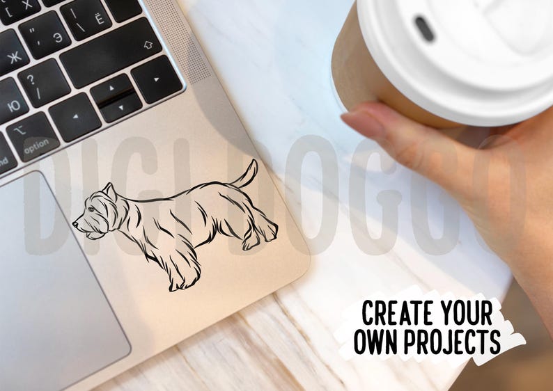 West Highland Terrier Standing Sideview Outline SVG/ Westie Line ...