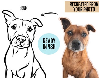 Outline Pet Drawing/ Minimalist Line Art Commission/ Custom Digital Portrait/ Personalised Illustration/ Recreated Dog Cat Cartoon