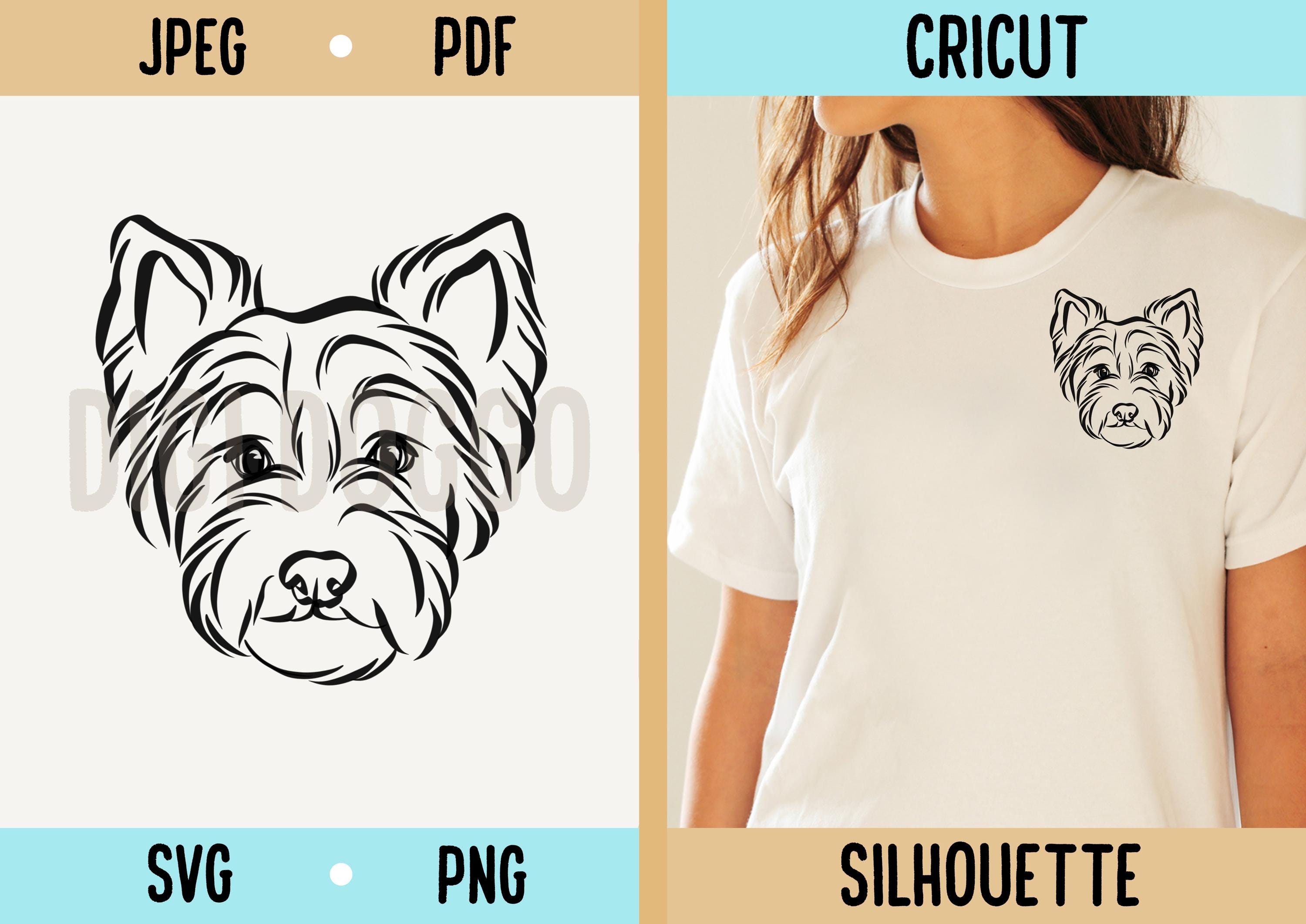 West Highland Terrier Outline SVG/ Westie Face Line Art Vector File/dog ...