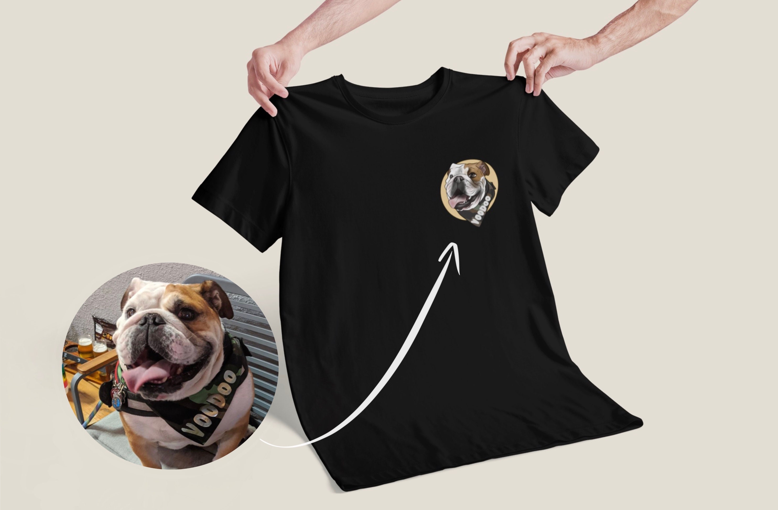 Custom Pet Tshirt Digital Illustration Personalised Adult Etsy