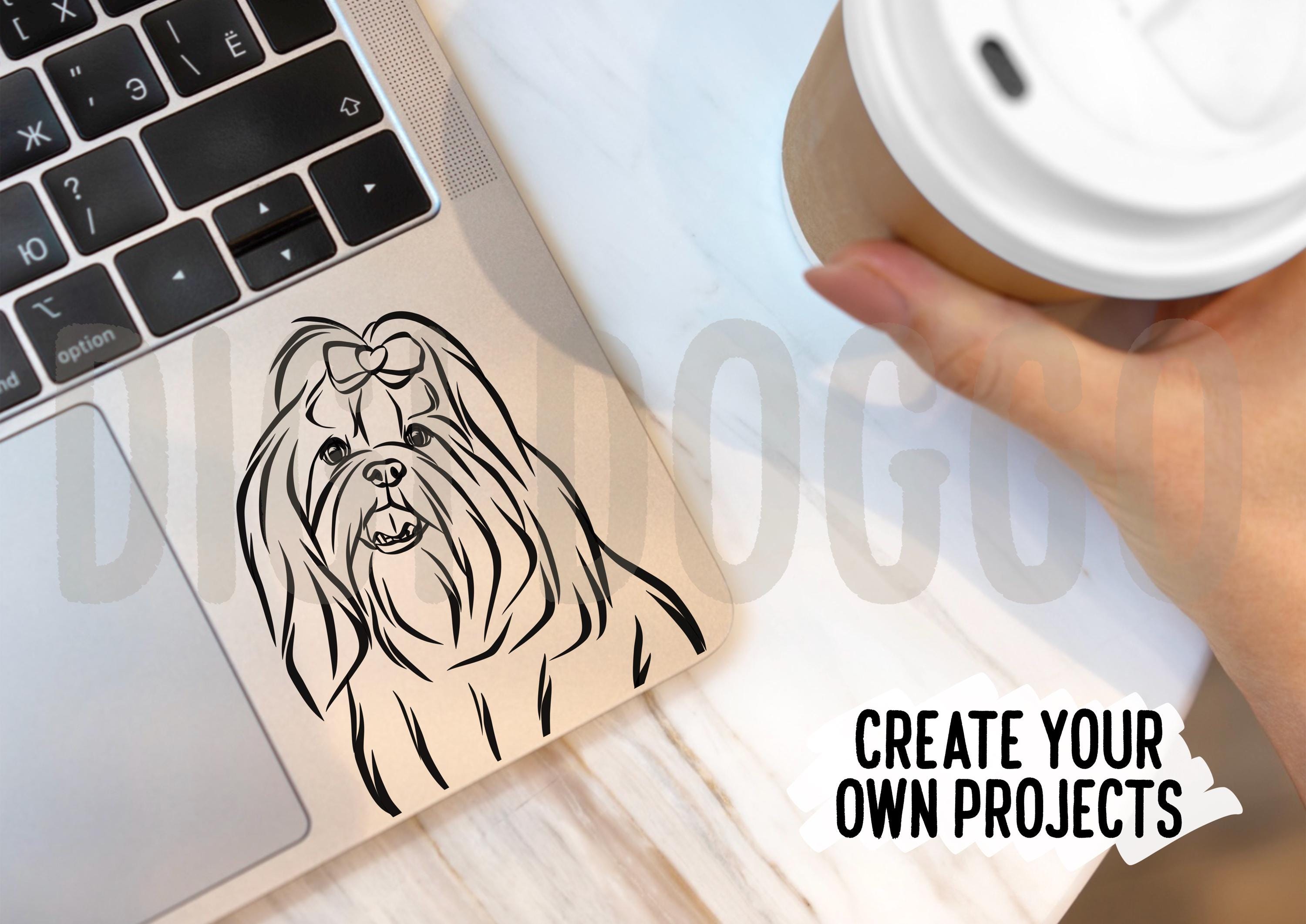 Lhasa Apso Line Art SVG: Dog Breed Vector Graphics (digital Download ...
