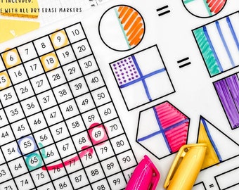 Reusable Colouring Mat Mini Size – MATH Mini Mat by Doodle Dat (an Erda Ally brand)
