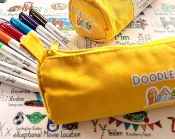 Reusable Silicone Colouring Mat by Doodle Dat - Large Size Bedfordshire A-Z Edition **RIVER FESTIVAL OFFER**