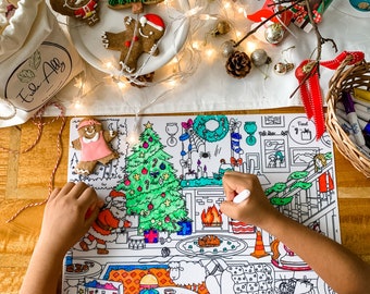 Reusable Colouring Mat A3 Size – Christmas Edition Reusable Colouring Mat by Doodle Dat (an Erda Ally brand)