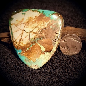 Huge Royston Turquoise Cabochon. High Grade Turquoise Cab. 168 Carats. Old Stock American Turquoise. Natural Royston Turquoise Cab.