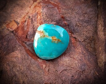 Royston Turquoise Webbed Blue Cabochon, 4.45 Carats, Nevada High Grade Gemstone Cab