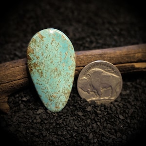 Number 8 Turquoise Cab. Old Stock Turquoise Cabochon. 33 Carats. Nevada Turquoise. High Grade American Turquoise Cab.