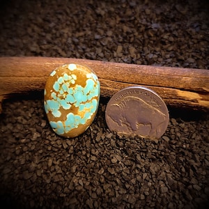 Number 8 Turquoise. Old Stock Turquoise Cabochon. 21.35 Carats. Nevada Turquoise. Real Turquoise. American High Grade Turquoise.