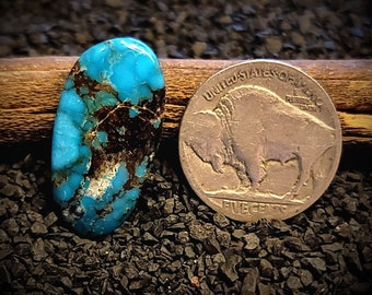 Rare Morenci Turquoise. Turquoise Cabochon. 11.65 Carats. Old Stock. Real American Turquoise. Arizona Turquoise. High Grade Turquoise.