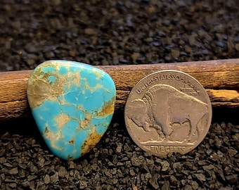 Rare Pilot Mountain Turquoise. Turquoise Cabochon. 10.95 Carats. Old Stock Real American Turquoise. Nevada Turquoise. High Grade Turquoise.