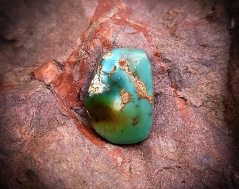 Royston Web Turquoise High Grade Cabochon. 4.65 Carats. Old Stock Nevada Gemstone Cab.