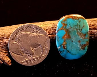 Royston Turquoise Cabochon - Handcrafted Polished Gem for Jewelry Making, Collectors Gift, Jewelry Enthusiasts
